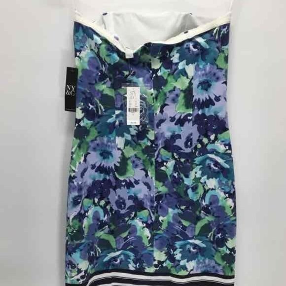 NWT New York & Co floral straps-optional sheath dress, size 2 - Picture 2 of 5